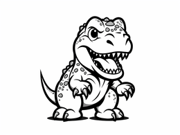Free printable Mighty T Rex Coloring Page coloring page