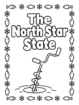 Free printable The North Star State Ice Auger coloring page