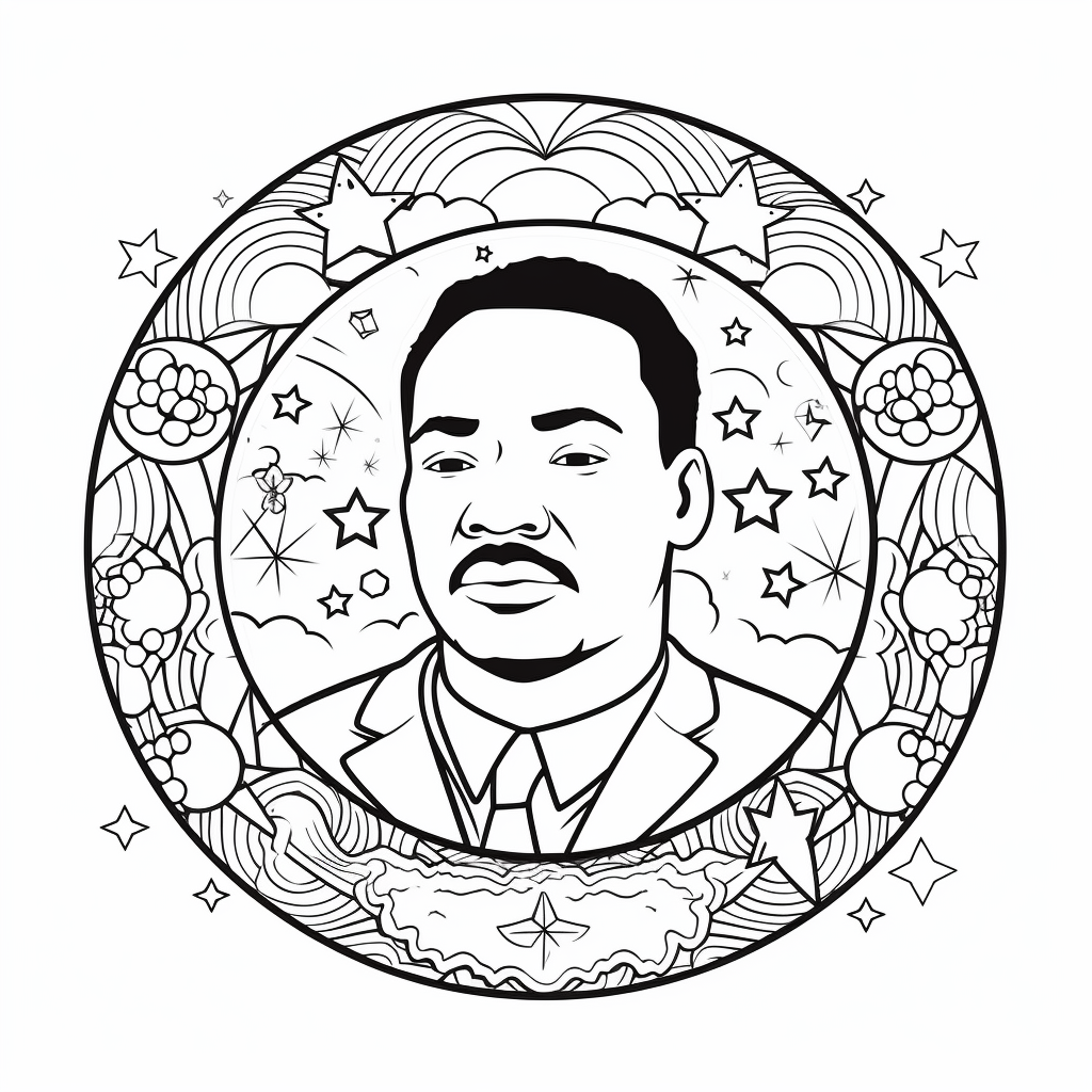 Mlk'S Famous Speech In Coloring Form - Coloring Page