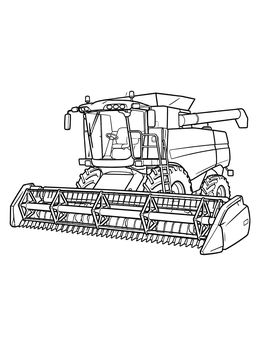 Free printable Modern Combine Harvester With Cutting Platform coloring page