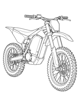 Free printable Modern Electric Dirt Bike coloring page