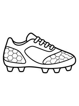 Free printable Modern Patterned Soccer Cleat coloring page