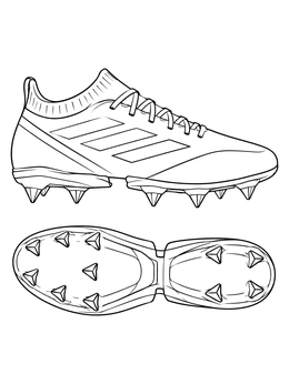 Free printable Modern Soccer Cleat With Outsole View coloring page