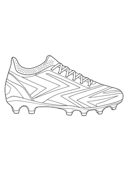 Free printable Modern Striped Soccer Cleat coloring page