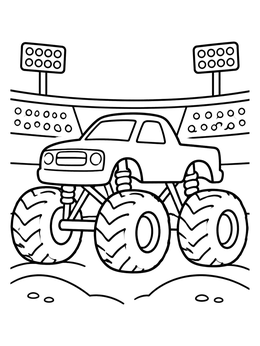 Free printable Monster Truck In Arena coloring page