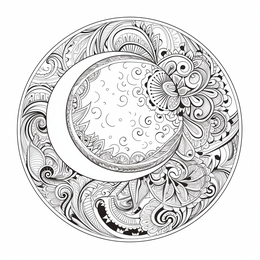Moon Coloring Page For Kids - Coloring Page