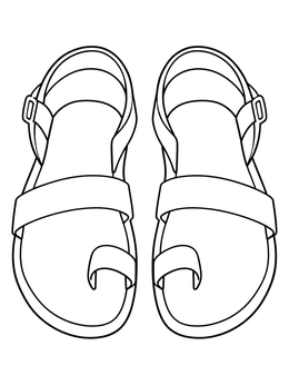 Free printable Pair Of Ancient Leather Sandals coloring page