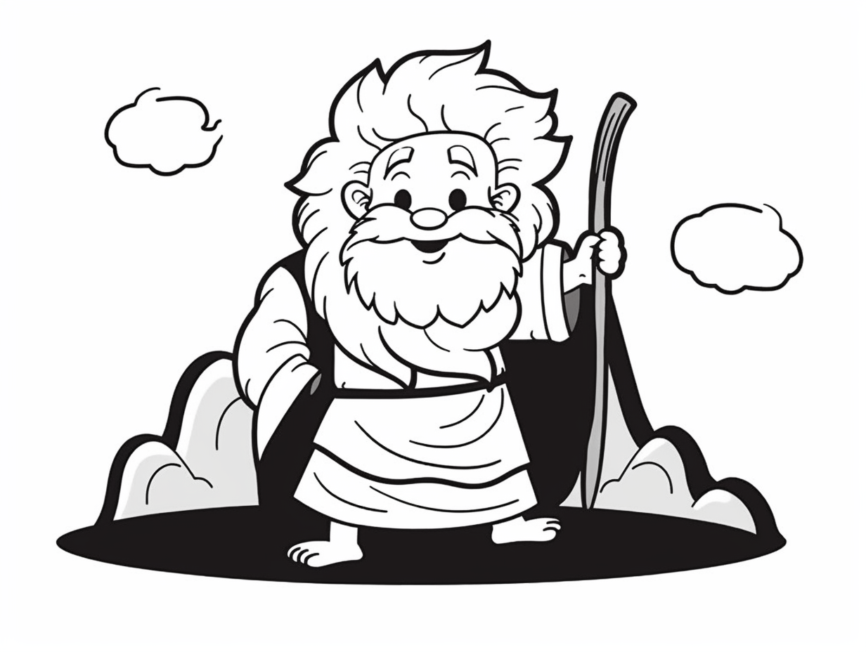 Moses Coloring Activity - Coloring Page