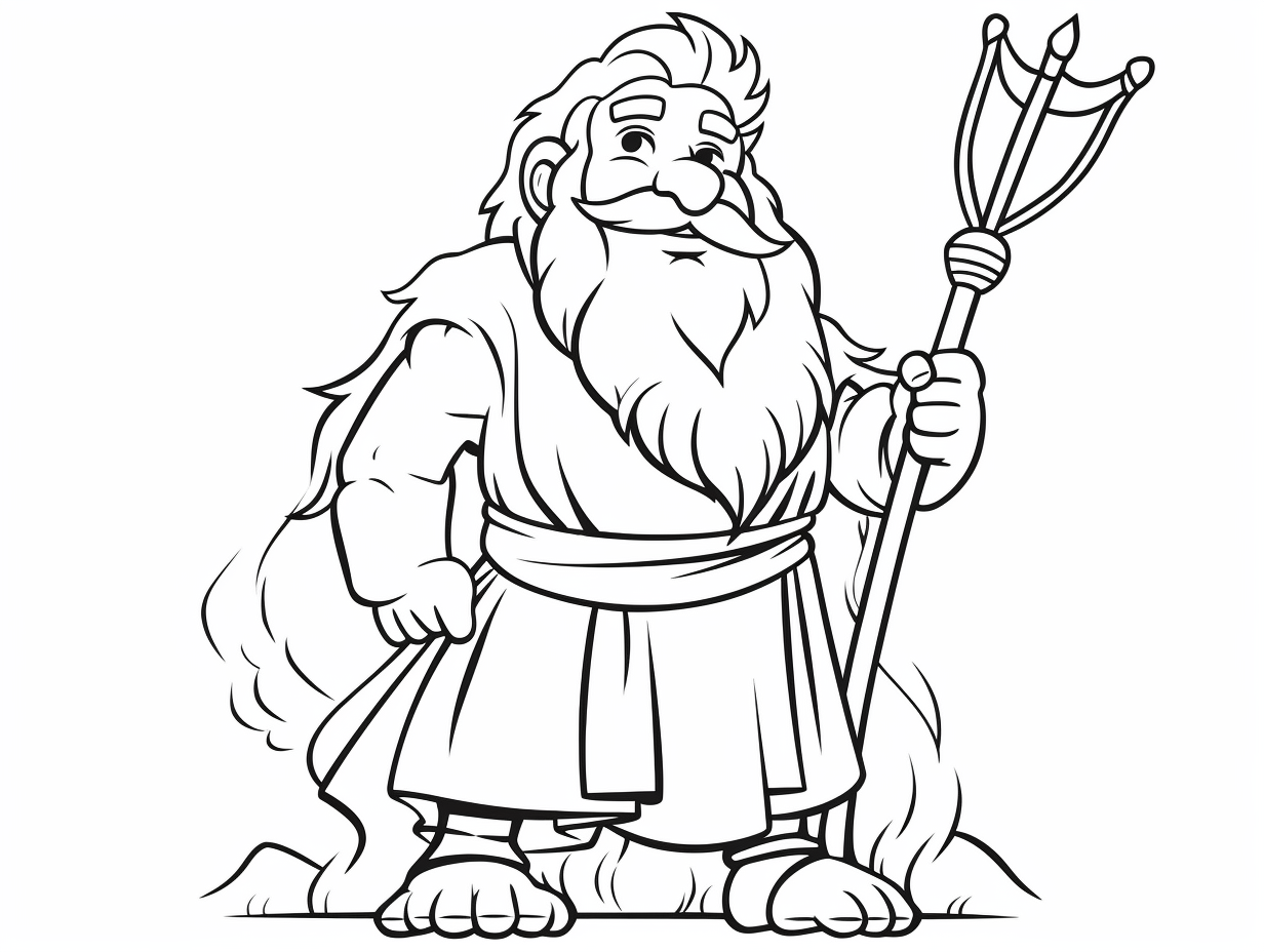Moses Picture To Color - Coloring Page