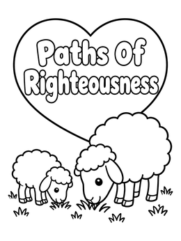Free printable Mother Sheep And Grazing Lamb coloring page