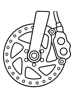 Free printable Bicycle Disc Brake And Caliper coloring page