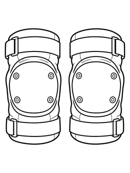 Free printable Pair Of Protective Knee Pads coloring page