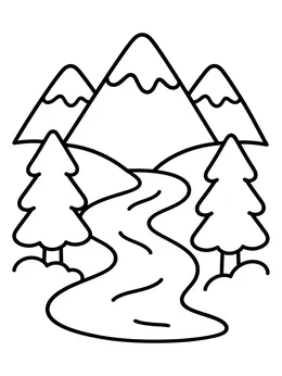 Winding River And Snowy Peaks