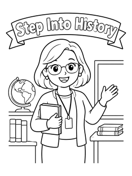 Free printable Friendly Teacher In Classroom coloring page