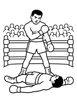 Free printable Muhammad Ali Victory In The Ring coloring page