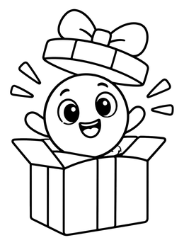 Free printable Surprise Mustard Seed Gift Box coloring page