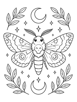 Free printable Mystical Deaths Head Hawkmoth coloring page
