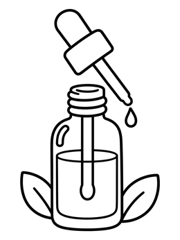 Free printable Cuticle Oil Dropper Bottle coloring page