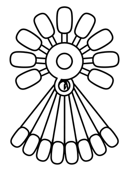 Free printable Nail Art Sample Swatch Fan coloring page