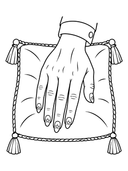 Free printable Star Manicure On Royal Pillow coloring page