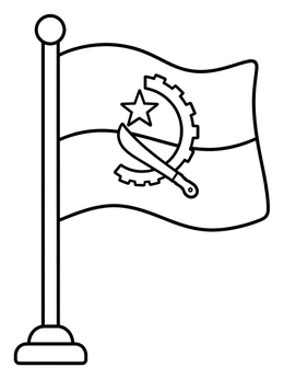 Free printable National Flag Of Angola coloring page
