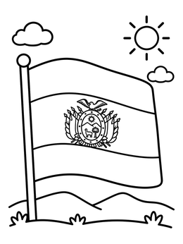 Free printable National Flag Of Bolivia coloring page