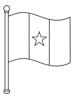 Free printable National Flag Of Cameroon coloring page