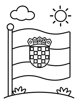 Free printable National Flag Of Croatia coloring page
