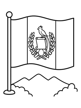 Free printable National Flag Of Guatemala coloring page