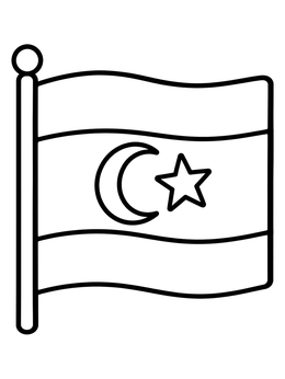 Free printable National Flag Of Libya coloring page