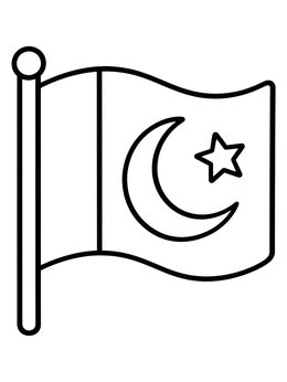 Free printable National Flag Of Pakistan coloring page