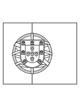 Free printable National Flag Of Portugal coloring page