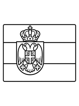 Free printable National Flag Of Serbia coloring page