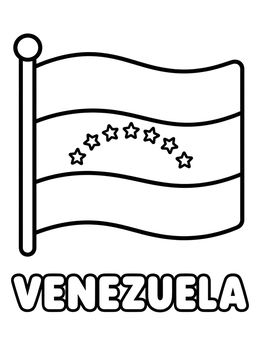 Free printable National Flag Of Venezuela coloring page
