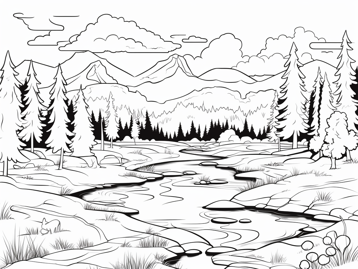 National Park Animals Coloring - Coloring Page