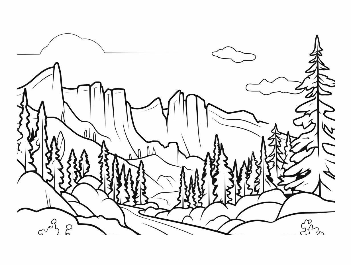National Park Coloring Page For Download - Coloring Page