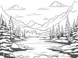 Scenic National Park Coloring Page - Coloring Page