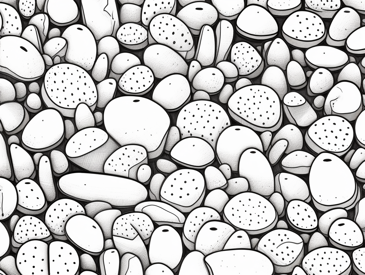 Pebbles Coluring In Natural Beauty Of Pebbles - Coloring Page