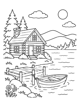Nature coloring page