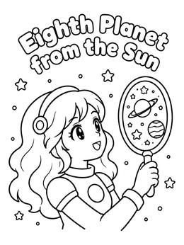 Free printable Anime Space Heroine And Cosmic Mirror coloring page