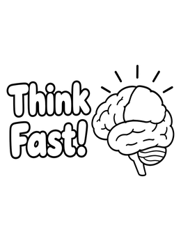 Free printable Think Fast Brain Diagram coloring page