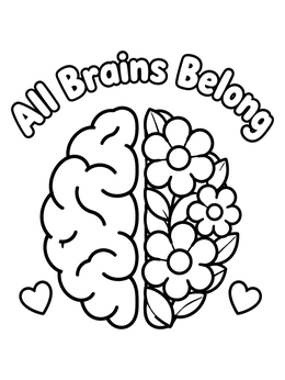 Free printable All Brains Belong Blooming Mind coloring page