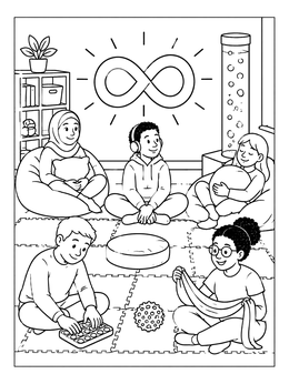 Free printable Sensory Room With Infinity Symbol coloring page