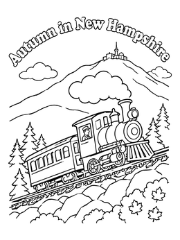 Free printable Mount Washington Cog Railway Train coloring page