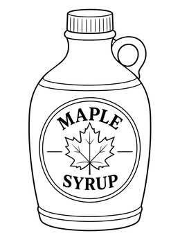 Free printable Traditional Maple Syrup Jug coloring page