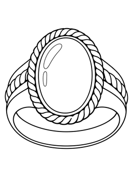 Free printable Southwestern Polished Gemstone Ring coloring page