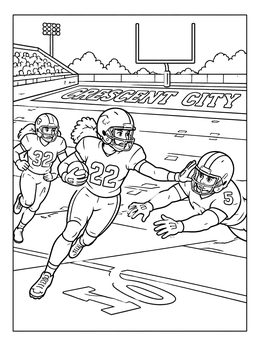 Free printable Crescent City Football Game coloring page