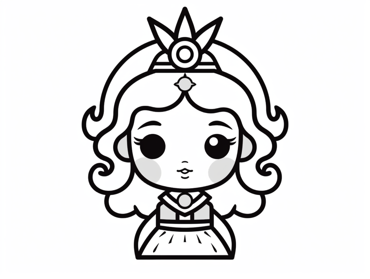 Nice Simple Goddess Coloring For Kids - Coloring Page