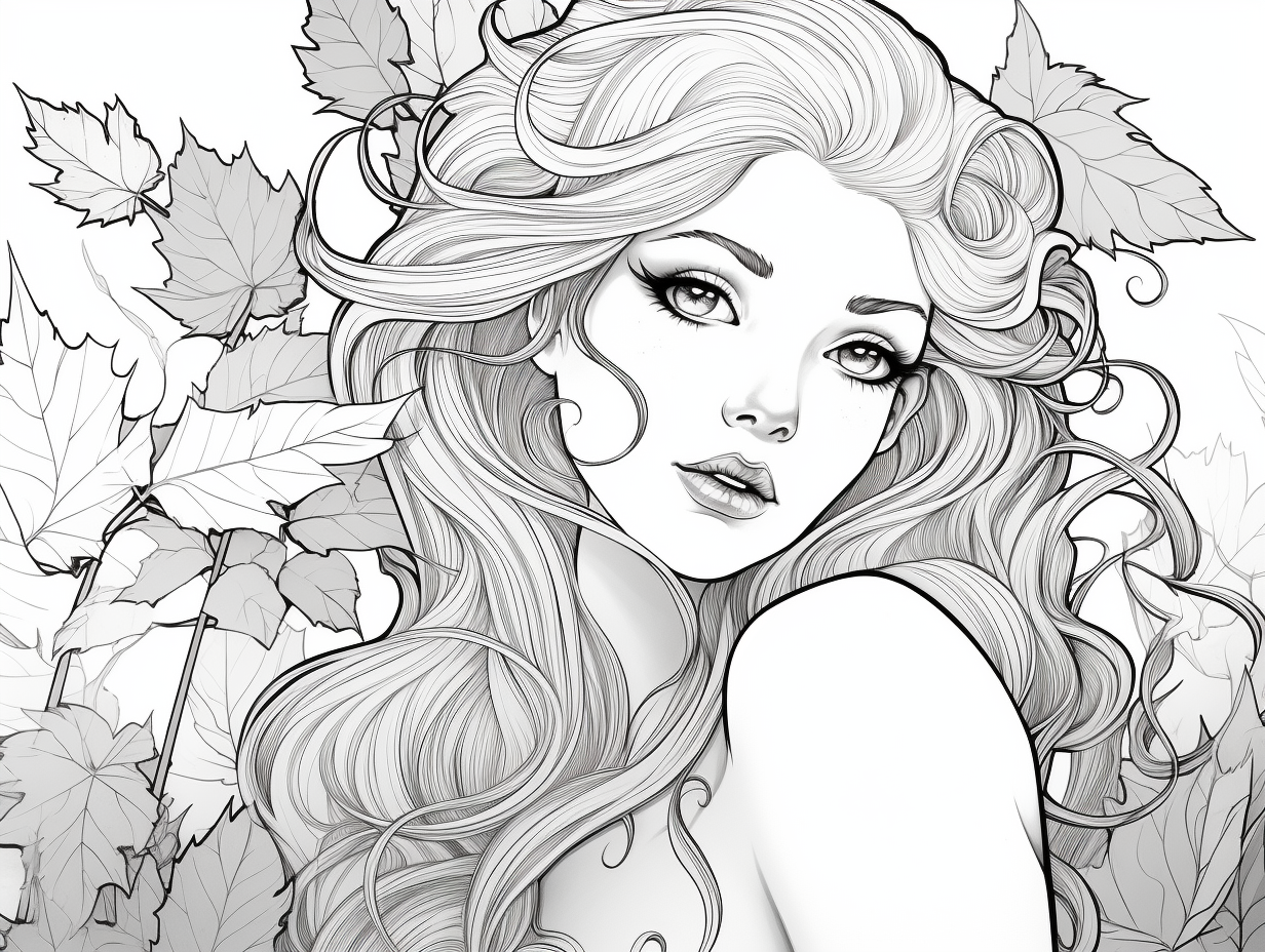 Nice Simple Poison Ivy Coloring For Kids - Coloring Page