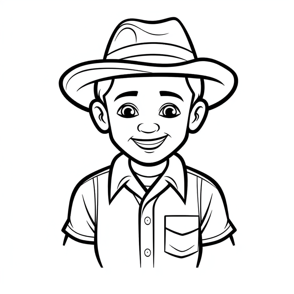 Nice Student Coloring For Kids - Coloring Page